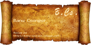 Banu Csongor névjegykártya