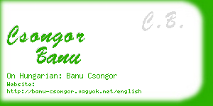 csongor banu business card